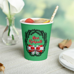 Meri Kirihimete Maori for Merry Christmas Paper Cups