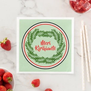 Meri Kirihimete Maori Merry Christmas Napkin