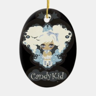 Meri snowflake skull ornament