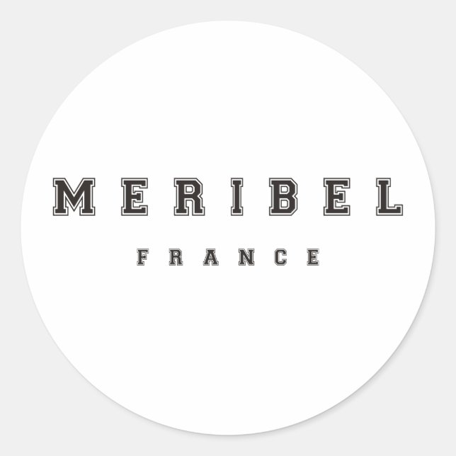 Meribel France Classic Round Sticker (Front)