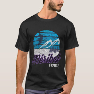 Meribel French Alps Moutiers France Ski Snowboardi T-Shirt