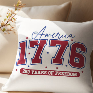 merica 1776 | 250 Years of Freedom | July 2026 Throw Pillow
