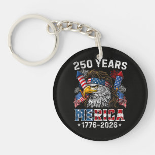 Merica 250 Anniversary USA 250 Years Keychain