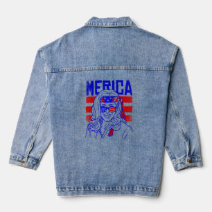 merica 4th july kamala harris  denim jacket