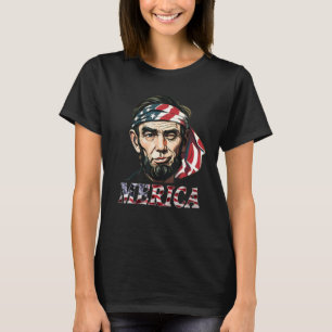 Merica 4th Of July Patriotic Abraham Lincoln 12 T-Shirt