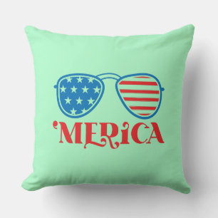 'Merica - 4th of July Throw Pillow