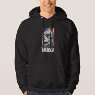 Merica Alexander Hamilton 4th Of July American Fla Hoodie