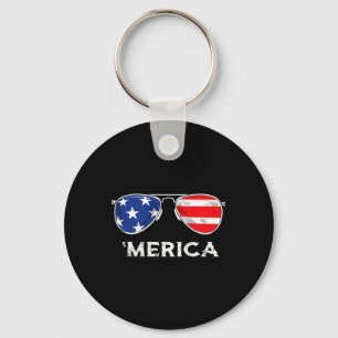 Merica American Flag Sunglasses Boys Girls Kids US Keychain