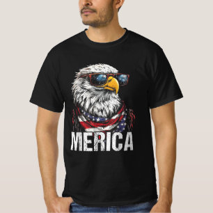 Merica Bald Eagle Patriotic Eagle 4th of July T-Shirt