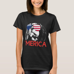 Merica Cavalier King Charles Spaniel American Flag T-Shirt