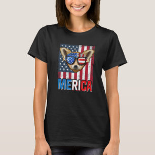 Merica Chihuahua Dog 4th Of July  American Flag  1 T-Shirt