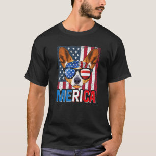 Merica Corgi Dog 4th Of July American Flag T-Shirt