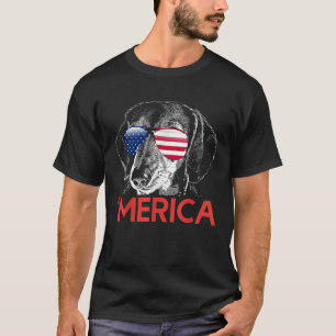 Merica Dachshund American Flag 4th of July T-Shirt