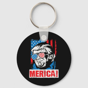 Merica Donald Trump Usa Flag Election Republican G Keychain