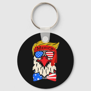 Merica Eagle 4th Of July Independence Day American Keychain