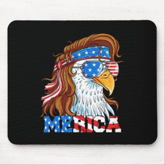 Merica Eagle Mullet 4th Of July American Flag Usa Mouse Pad