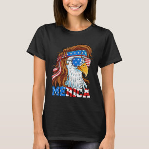 Merica Eagle Mullet 4th Of July American Flag Usa T-Shirt