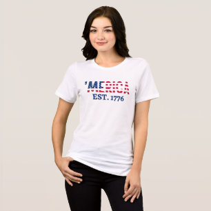 'merica Est. 1776 Patriotic American Tri-Blend Shirt