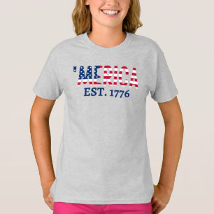 'merica Fondée en 1776 T-Shirt Patriotique Améric