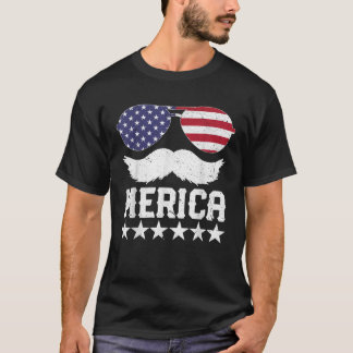 Merica Funny 4th of July American Flag USA America T-Shirt