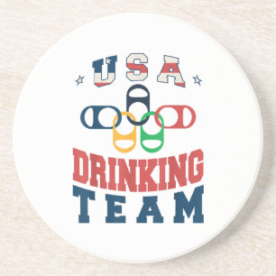 Merica Funny USA Drinking Team Patriotic USA Ameri Coaster