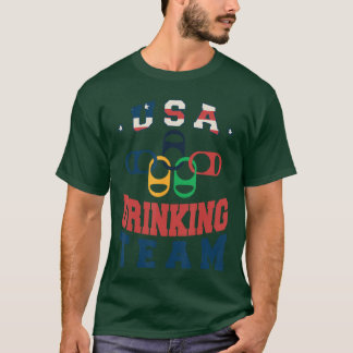 Merica Funny USA Drinking Team Patriotic USA Ameri T-Shirt