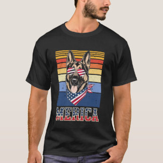 Merica German Shepherd Dog T-Shirt