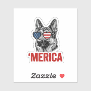Merica German Shepherd Flag Sunglasses Shirt Desig