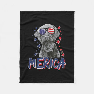 merica giant schnauzer dog 4th of july usa gift fleece blanket