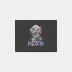 merica giant schnauzer dog 4th of july usa gift post-it notes