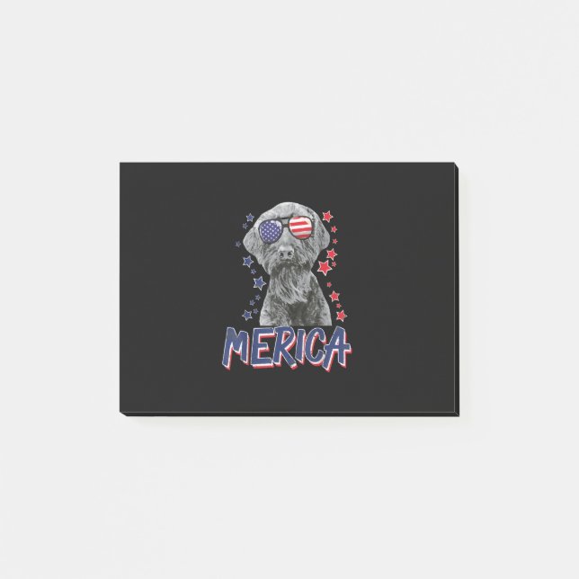 merica giant schnauzer dog 4th of july usa gift post-it notes (Front)