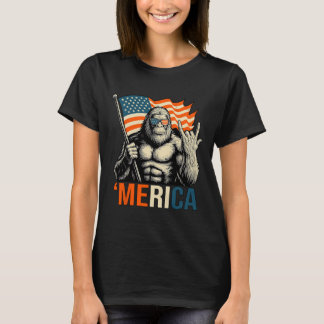 ‘merica Gorilla Flag Sungles Funny Patriotic  T-Shirt