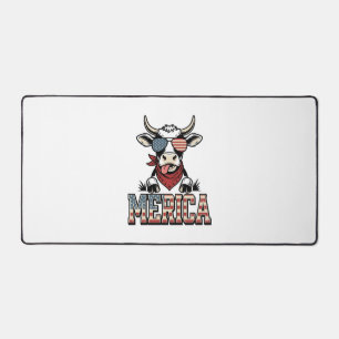 Merica Graphique de gravure vintage vache patrioti