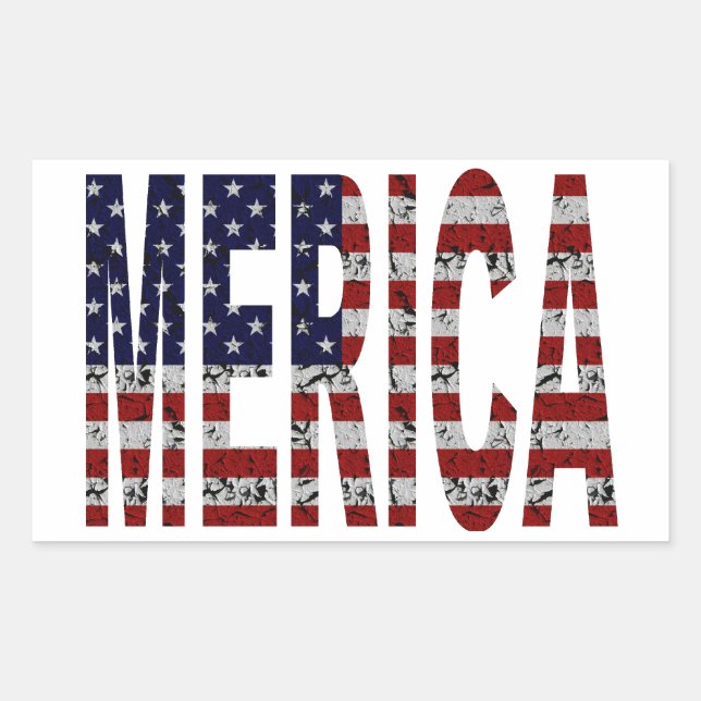 'MERICA - Grunge USA Flag Sticker (Front)
