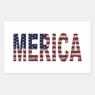 'MERICA - Grunge USA Flag Sticker