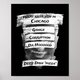 Merica Humour America USA Funny Patriotism Chicago Poster
