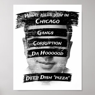 Merica Humour America USA Funny Patriotism Chicago Poster