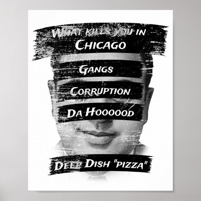 Merica Humour America USA Funny Patriotism Chicago Poster (Front)