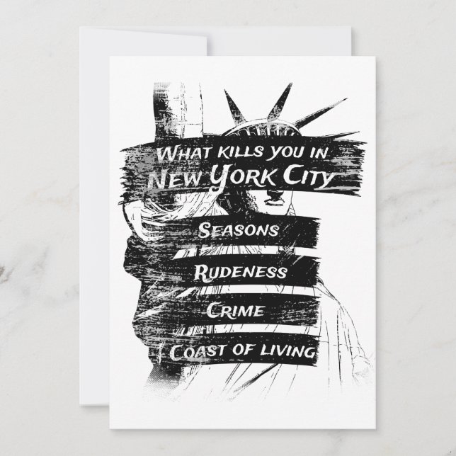 Merica Humour America USA Funny Patriotism New Yor Invitation (Front)