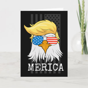 Merica Ld Eagle 4th Of July Trump American Flag Fu Card