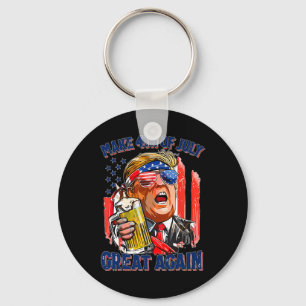 Merica Make 4th Of July Great Again Men Drinking B Keychain