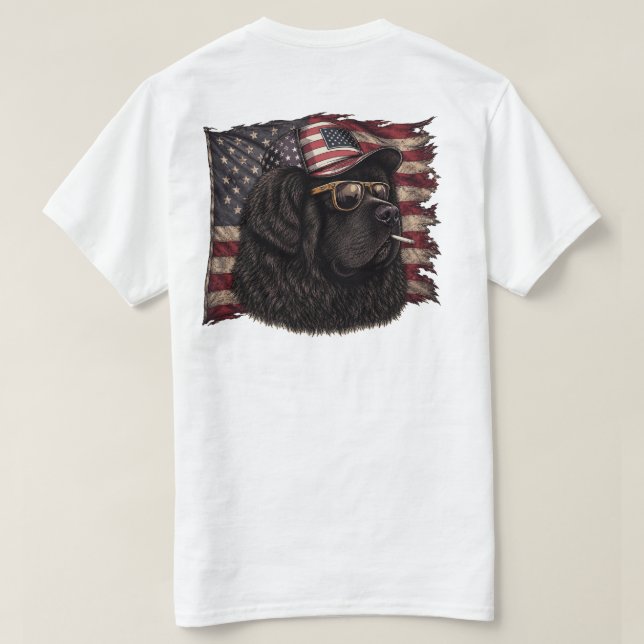 'merica Newfoundland  T-Shirt (Design Back)