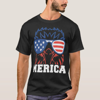 Merica Outfit For Men And Women 4th Of July Eagle  T-Shirt