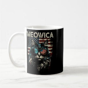 Merica Patriotic Maine Coon Cat Coffee Mug