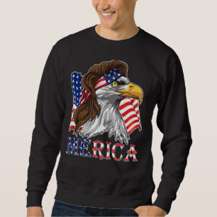 Merica - Patriotic Usa Eagle Of Freedom - 4th Of J Sweatshirt
