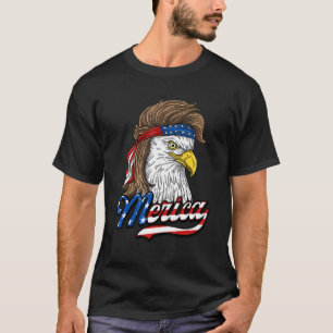 Merica Patriotic Usa Eagle Of Freedom 4th Of Jul T-Shirt