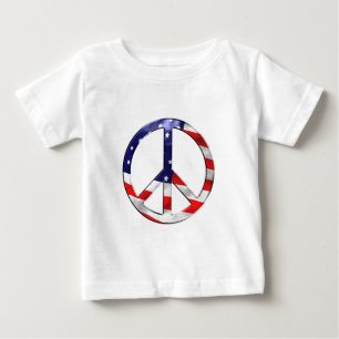 merica peace sign baby T-Shirt