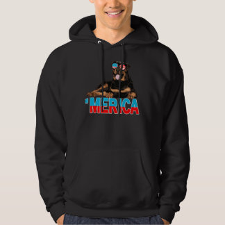 Merica Rottweiler American Flag Sunglasses 4th Of  Hoodie
