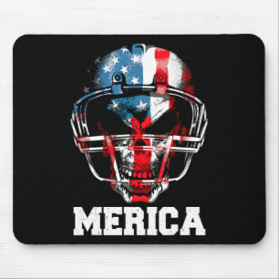 Merica Shirt Football Usa Flag 4th July Pride Yout Mouse Pad