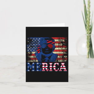 Merica Shirts Fourth 4th Of July Trump American Fl Card